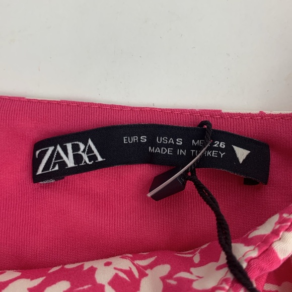 Zara Pink Floral Body Suit Tank Top Style Size Small Adjustable Zip up New NWT - Picture 7 of 16